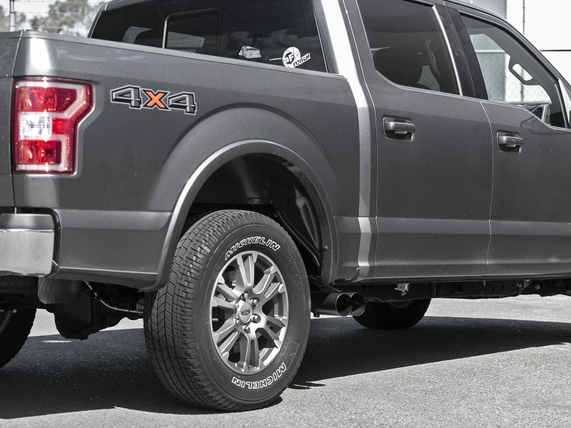 aFe Rebel DPF-Back 409 SS Auspuffsystem mit Doppel-Black-Tipps 18-19 Ford F-150 V6 3.0L (td)