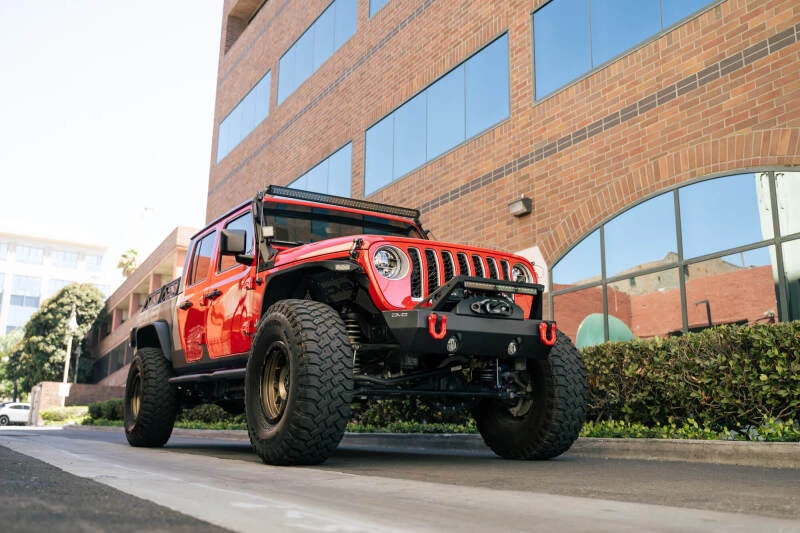 DV8 Offroad FS-25 Stubby Front Bumper mit Bull Bar für 07-23 Jeep Wrangler/Gladiator JT/JK/JL