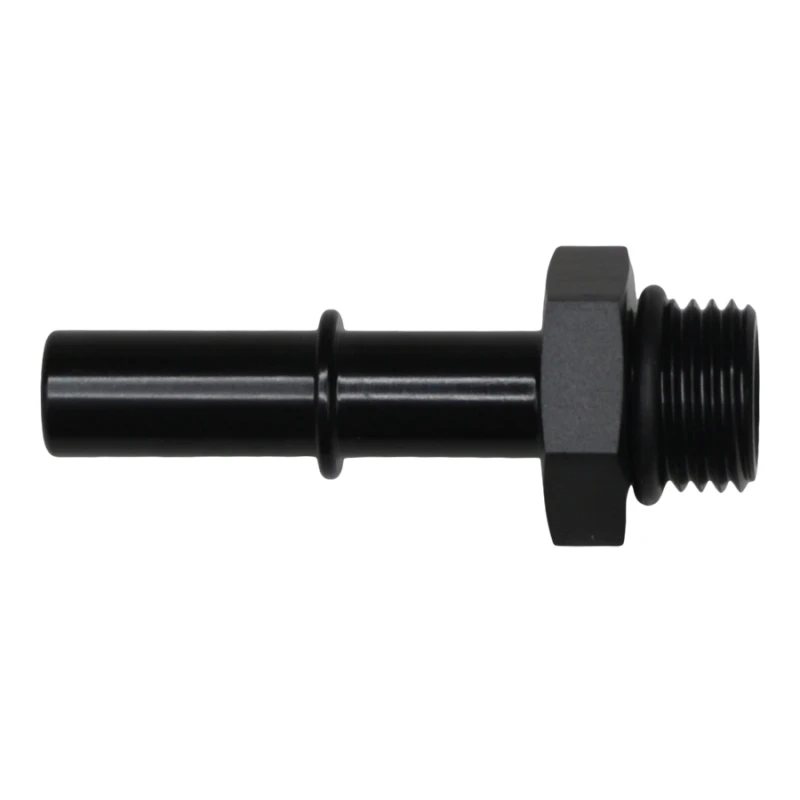 DeatschWerks 6AN ORB-Männlich zu 3/8 Zoll männlich EFI Quick Connect-Adapter - Anodisiert Matt Schwarz