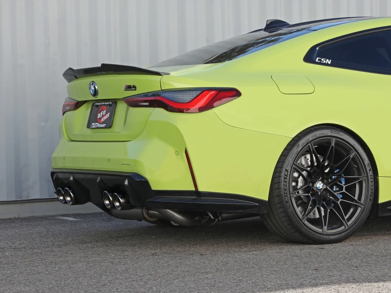 aFe MACHForce XP Auspuff-System Kat-Hinterer Teil Edelstahl 21 BMW M2 Competition L6-3.0L mit polierten Endstücken