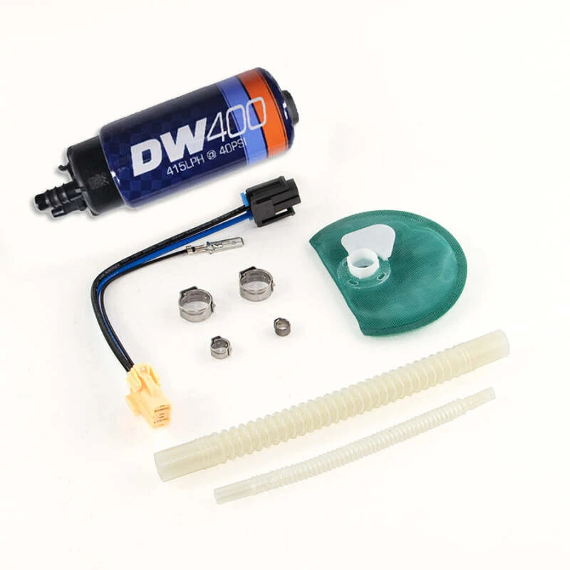DeatschWerks 415LPH DW400 Kraftstoffpumpe mit 9-1047 Installationskit 15-17 Ford Mustang V6/GT mit 1/8in Venturi