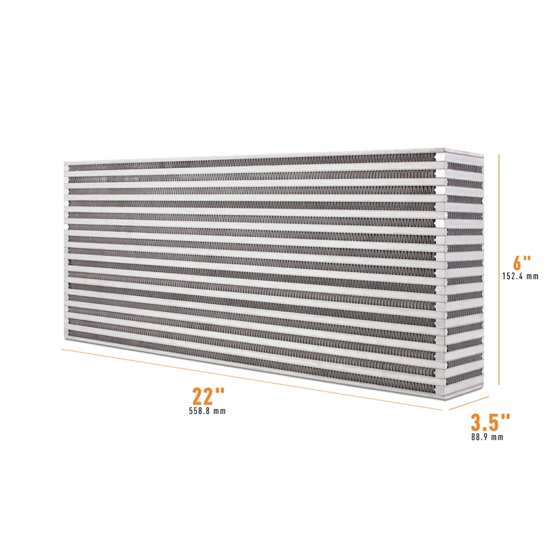 Mishimoto Universal-Luft-Luft-Ladeluftkühler-Kern - 22 Zoll / 6 Zoll / 3,5 Zoll