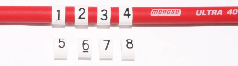 Moroso Zündkabelmarkierungen - Clip-On - 8mm - 8er Pack