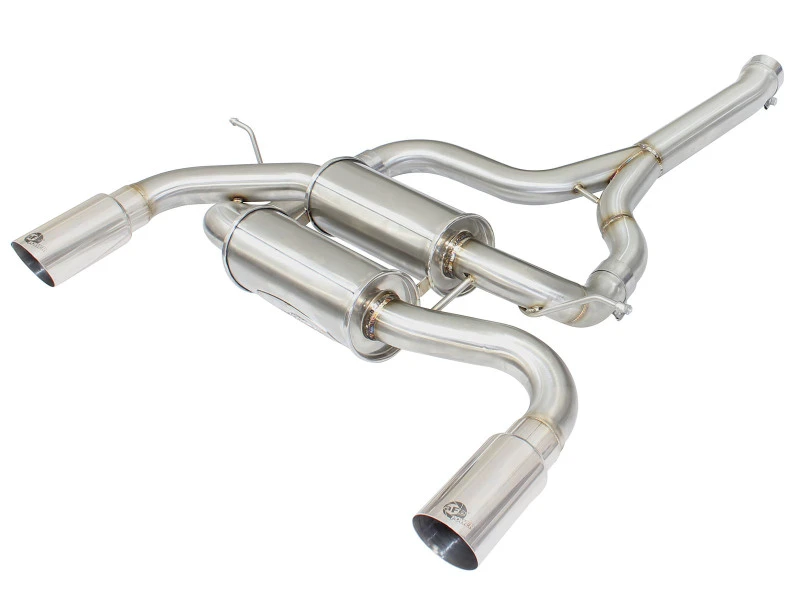 aFe MACHForce XP SS-304 Polierte Spitze 2,5 Zoll Dia Axle Back Auspuff 12-15 BMW 335i (F30) 3,0L (t)