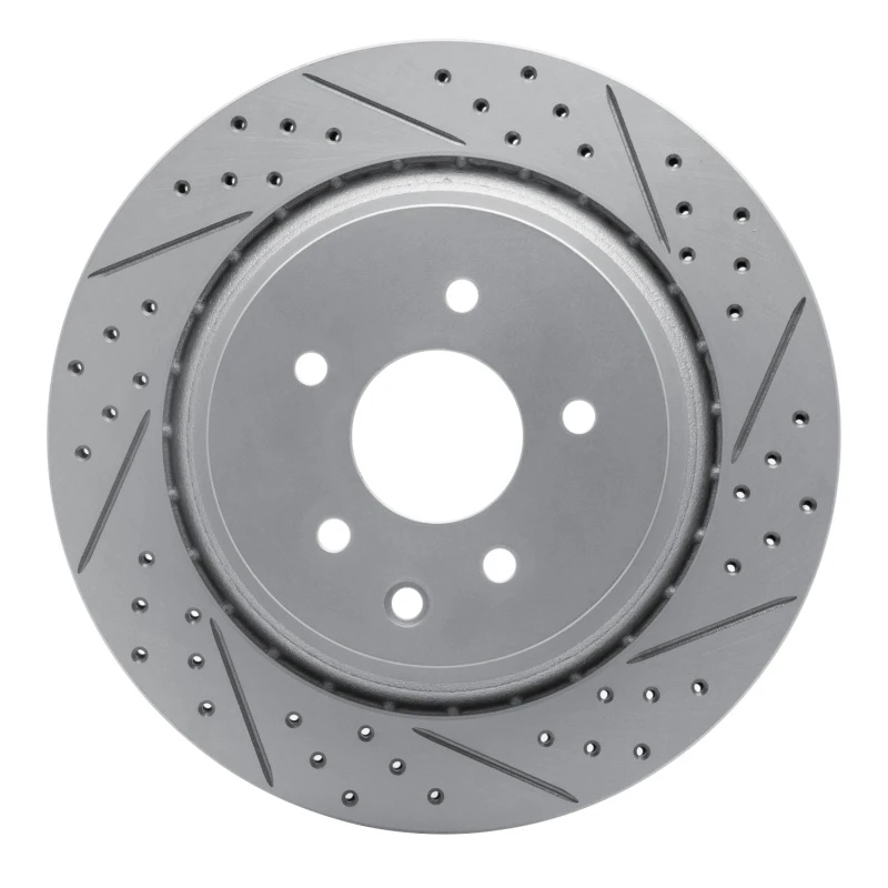 DFC 07-15 Infiniti Q60 Rear Right Drilled & Slotted Geoperformance Rotor