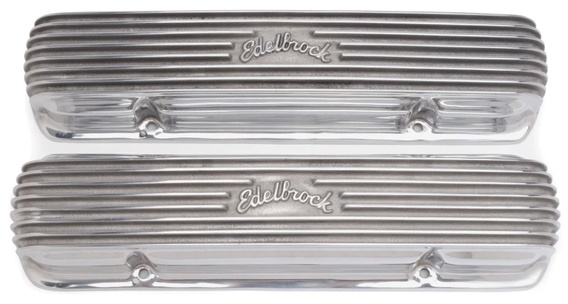 edelbrock_4130-679322170c177 Edelbrock Valve Cover Classic Series Pontiac 1962-1979 301-455 CI V8 Polshed