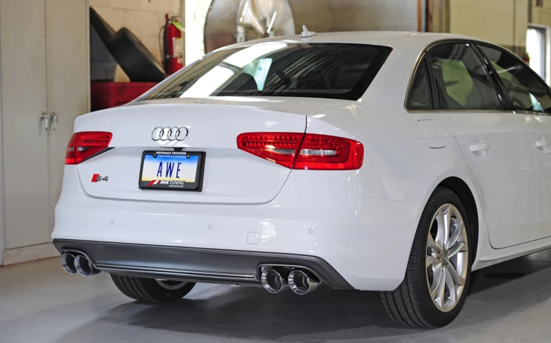 AWE Tuning Audi B8.5 S4 3.0T Track Edition Auspuff - Chrom-Silber-Tipps (102mm)