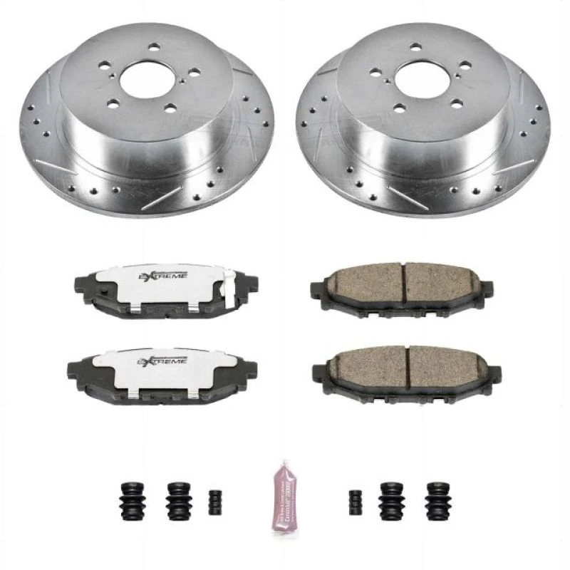 Power Stop Rear Z26 Street Warrior Brake Kit for 05-09 Subaru Legacy