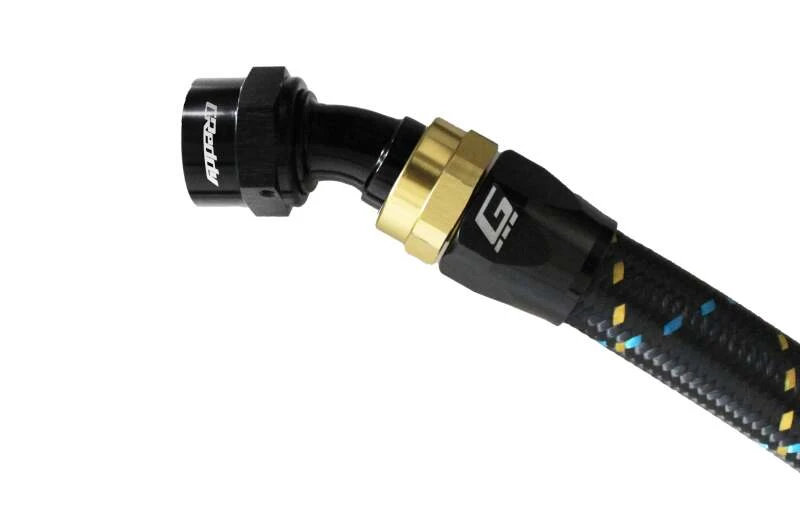 GReddy AN10 30 Degree Hose End Swivel Black/Gold Anodized