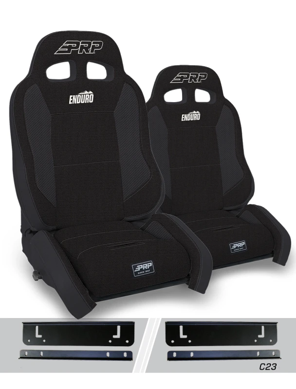 PRP Seats 97-02 Jeep Wrangler TJ Enduro Elite Suspension Seat Crawl Edition (Pair) - Black
