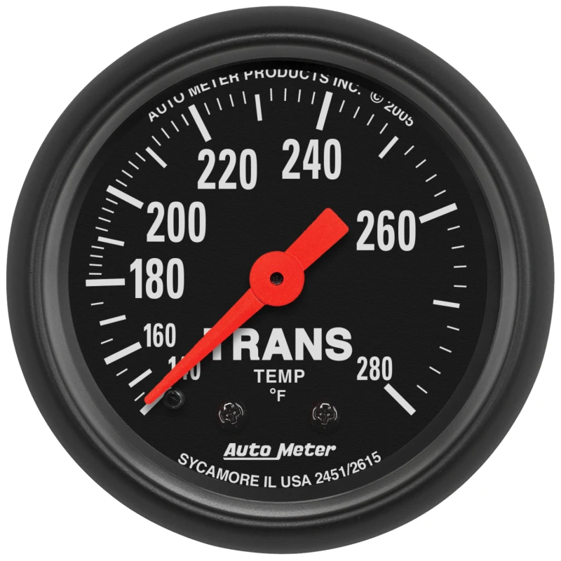 Autometer Z Series 52mm 140-280 Degrees F Mechanical Transimission Temperature Gauge