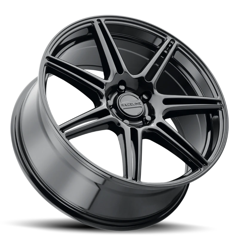 Raceline 148B Apex 16x7in / 5X100 / 5X114.3 BP / 40mm Offset / 72.62mm Bore - Gloss Black
