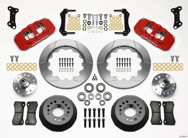 Wilwood AERO6 Vorderrad-Kit 14,00 Rot 67-69 Camaro 64-72 Nova Chevelle