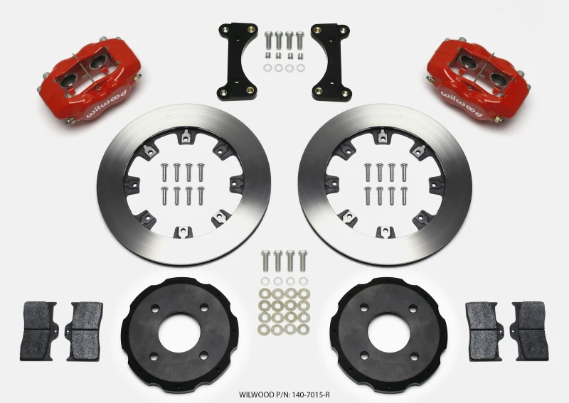 Wilwood Guss-Dynalite-Vorderrad-Bremshut-Kit 12,19 Zoll gebohrt rot für 2002 Mitsubishi Lancer