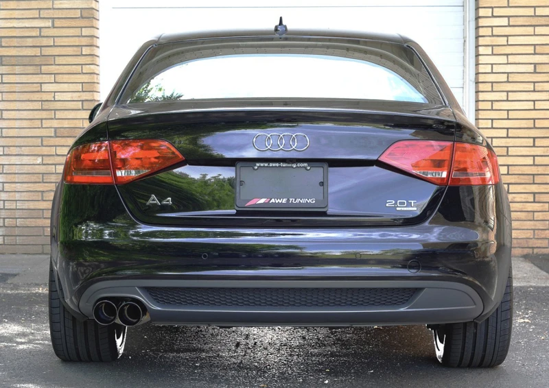 AWE Tuning Audi B8 A4 Touring Edition Auspuff - Einzelner Seiten-Diamant-Schwarz-Tip