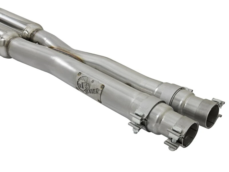 aFe MACHForce XP 3-Zoll-Sport-Ton Cat-Back Auspuffanlagen mit polierten Endrohren 15-17 Ford Mustang V6/V8