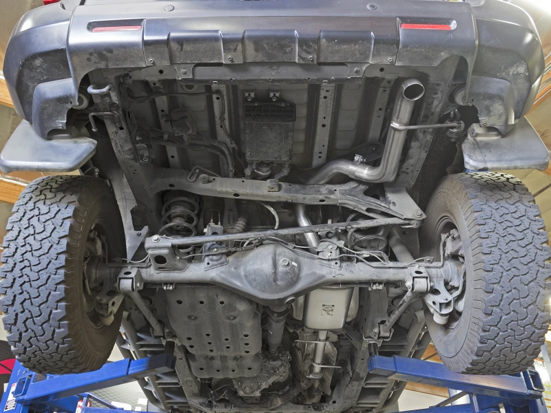 aFe Scorpion 2-1/2" Aluminisiertes Stahl Cat-Back Auspuffsystem 07-17 Toyota FJ Cruiser V6 4.0L