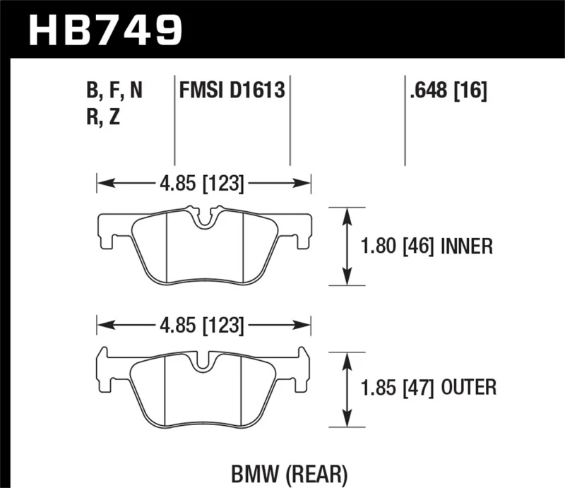 Hawk 13-14 BMW 328i/328i xDrive / 2014 428i/428i xDrive HPS 5.0 Hintere Bremse