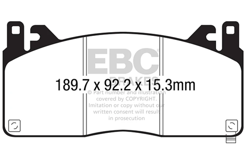 EBC 2015+ Ford Mustang GT350 Bluestuff Front Brake Pads