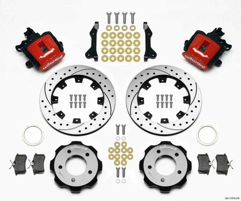Wilwood Kombi-Parkbremse hinten Kit 12,19in gebohrt Rot 2006- Honda Civic / CRZ
