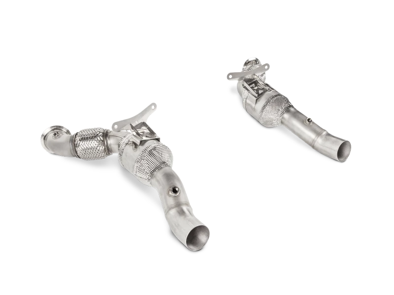 Akrapovic 16-17 Ferrari 488 GTB/488 Spyder Link Pipe Set w/ Cat (SS)