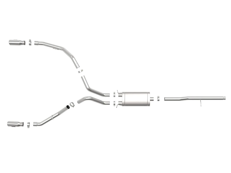 aFe Apollo GT Serie 3in 409SS GM Silverado/Sierra 1500 09-19 V6-4.3/V8-4.8/5.3L - Poliert