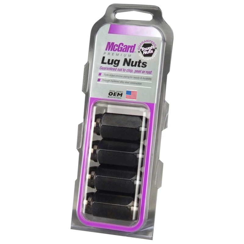 mcgard_64072-6793ffb5386fd McGard Hex Lug Nut (Cone Seat) M14X1.5 / 22mm Hex / 1.635in. Length (4-Pack) - Black