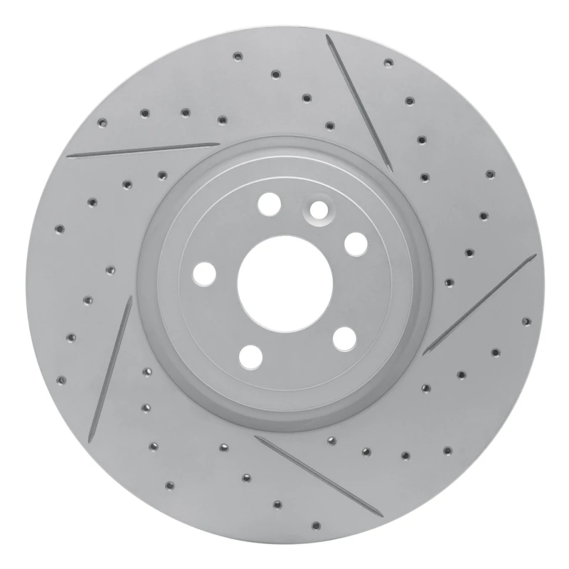 DFC 17-20 Jaguar Xe Front Right Drilled & Slotted Geoperformance Rotor