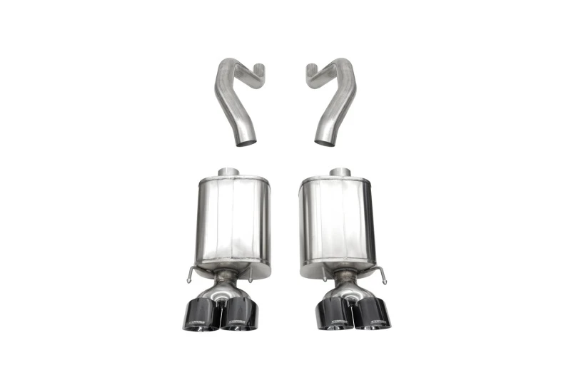 Corsa 06-13 Chevy Corvette C6 Z06 7.0L / 09-13 ZR1 6.2L schwarzes PVD AxleBack-Auspuffsystem mit 4,5-Zoll-Doppelendrohren