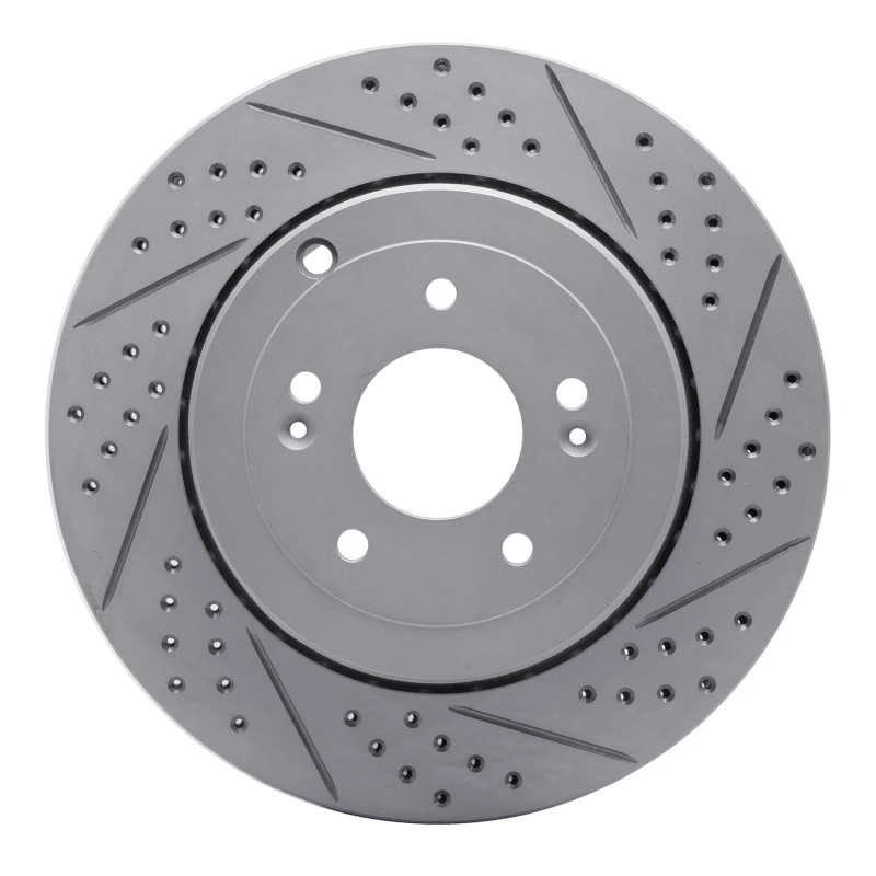 DFC 10-16 Hyundai Genesis Coupe Rear Right Drilled & Slotted Geoperformance Rotor