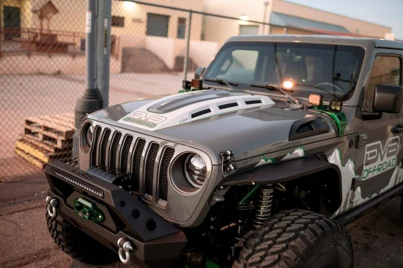 DV8 Offroad Heat Dispersion Motorhaube für 2018+ Jeep Wrangler JL / 2020+ Jeep Gladiator JT