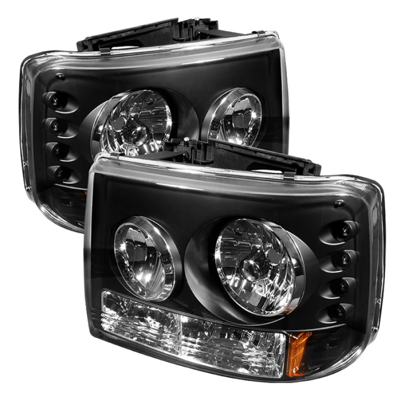 spyder_5012449-6794b49cf2a9d Spyder Chevy Silverado 1500 99-02 LED Crystal Headlights Blk HD-YD-CS99-1PC-AM-BK