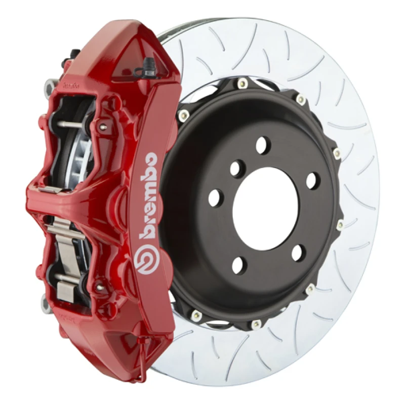 Brembo 06-09 Honda Honda S2000 Front GT BBK 6 Piston Cast 355x32 2pc Rotor Slotted Type-3-Red