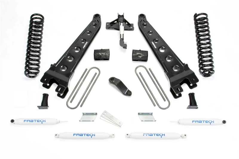 Fabtech 19-20 Ford F450/F550 4WD Diesel 6-Zoll-Rad-Arm-System mit Coils und Performance-Stoßdämpfern