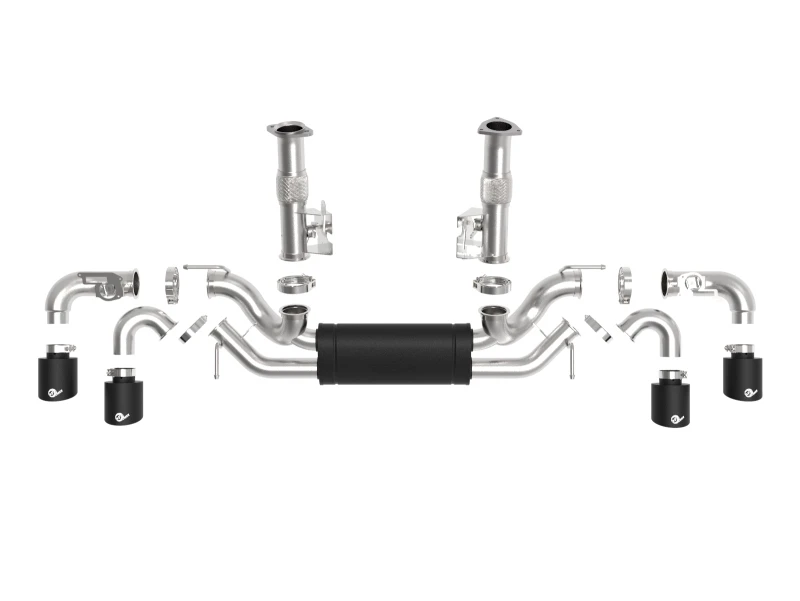 aFe MACH Force-Xp 3 Zoll auf 2-1/2 Zoll 304SS Kat-Back 2020 Chevy Corvette (C8) 6.2L - Schwarze Spitze