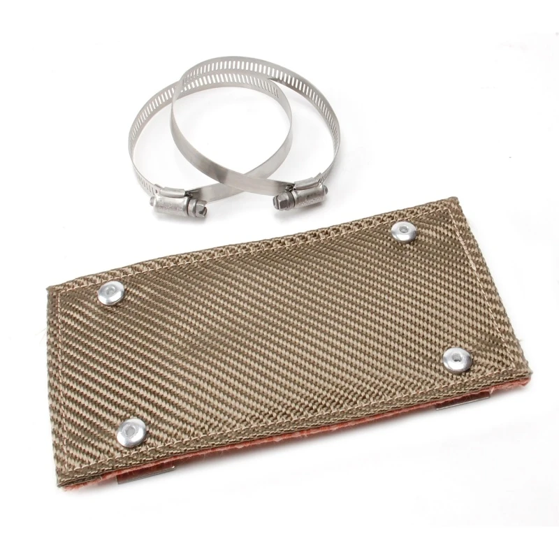 DEI Rohrschutz mit Edelstahl-Schellen - 4 Zoll x 8 Zoll - Titan