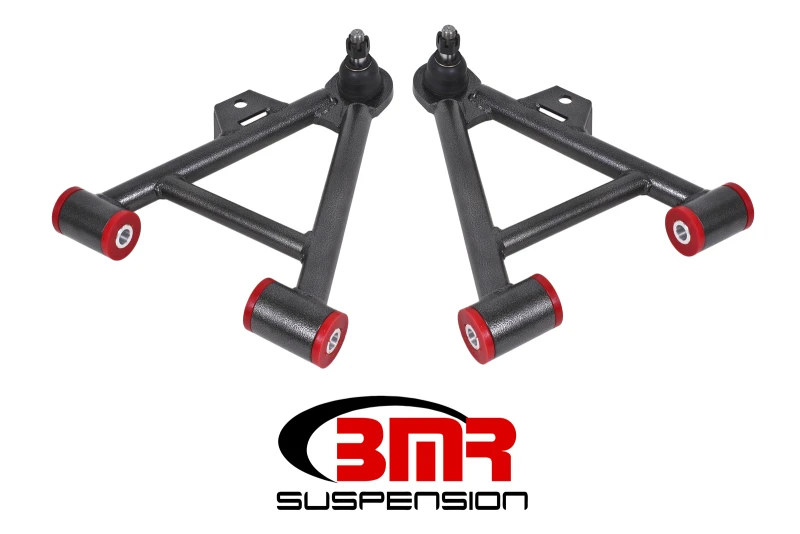 BMR 79-93 Mustang Untere nicht einstellbare A-Arms (nur für Coilover) mit STD. Kugelgelenk (Poly) - Schwarz Hammertone