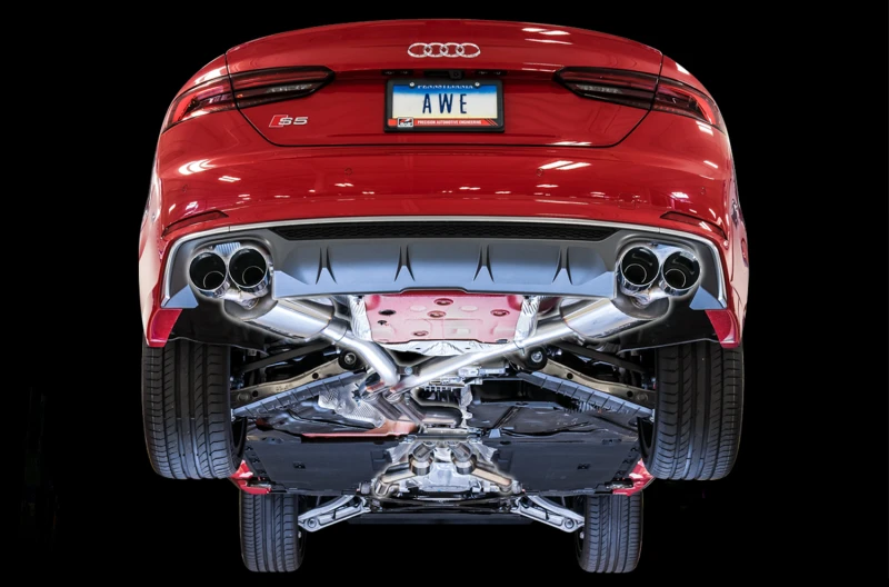 AWE Tuning Audi B9 S5 3.0T Touring Edition Auspuff - Schwarze Diamant-Spitzen (102mm)