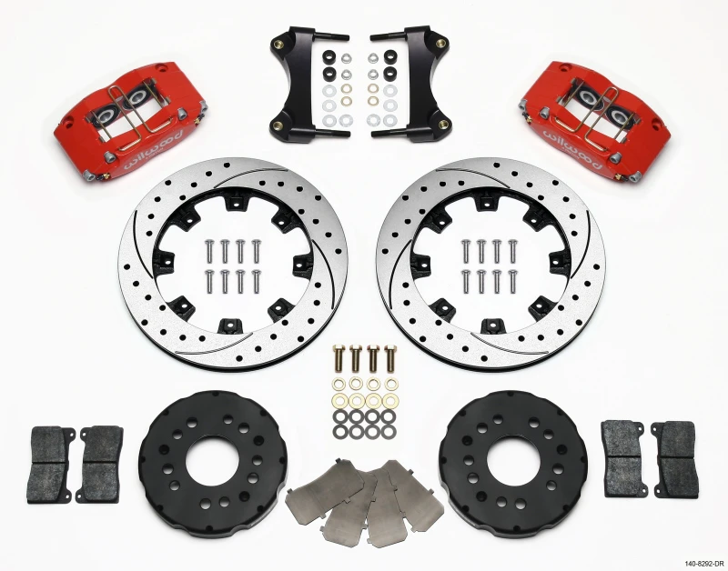 Wilwood Dynapro Radial Front Kit 12,19 Zoll Bohrungen Rot für 95-99 Mitsubishi Eclipse (*Line Kit benötigt*)