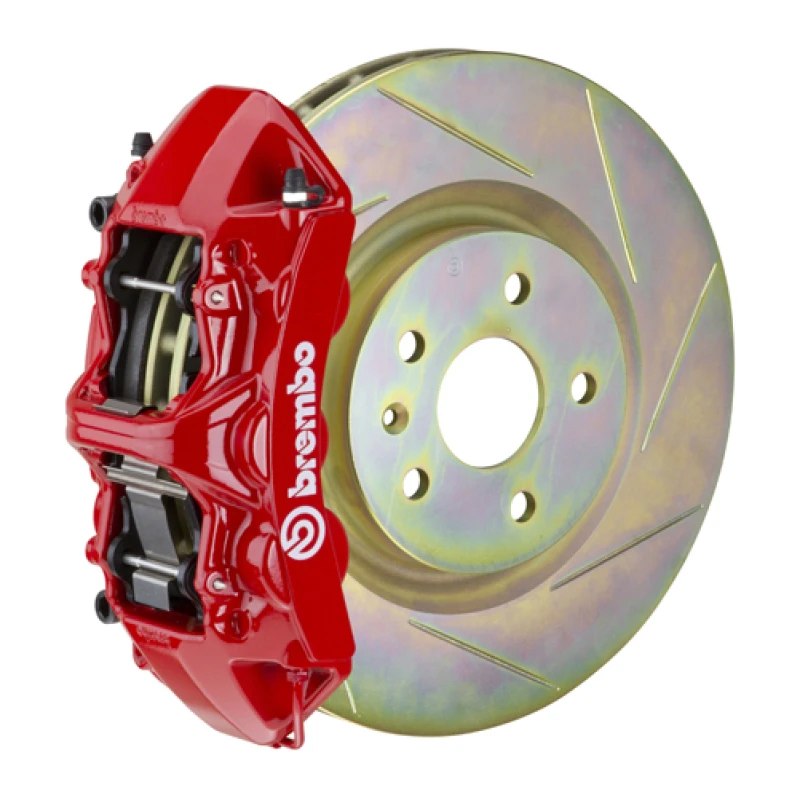 Brembo 10-15 Camaro V6 Front GT BBK 6 Piston Cast 355x32 1pc Rotor Slotted Type-1-Red
