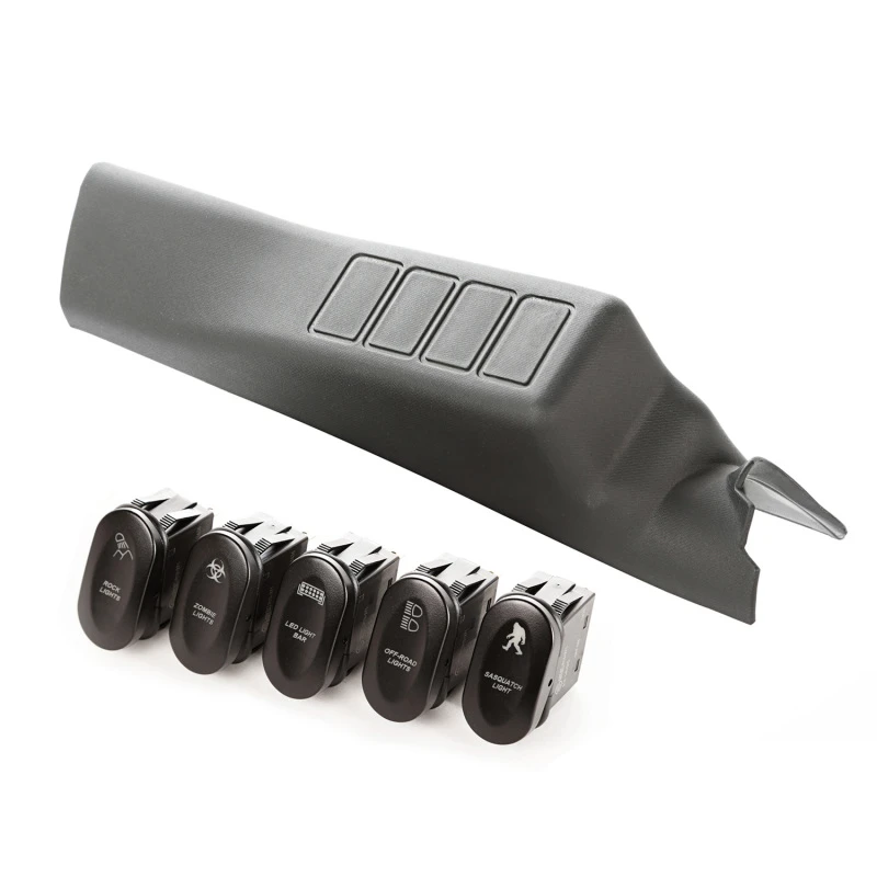 Rugged Ridge Gravur A-Pillar 4 Schalter Pod Kit LHD 11-18 JK