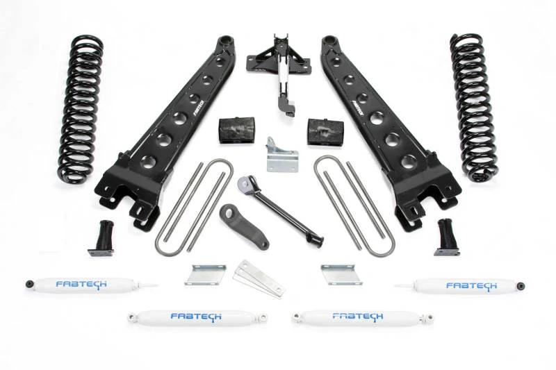 Fabtech 11-13 Ford F450/550 4WD 10 Lug 6 Zoll Rad Arm System mit Spulen und Perf. Stoßdämpfern