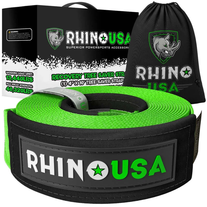 Rhino USA Recovery Tree Saver Strap 4Inx10Ft (Grün)