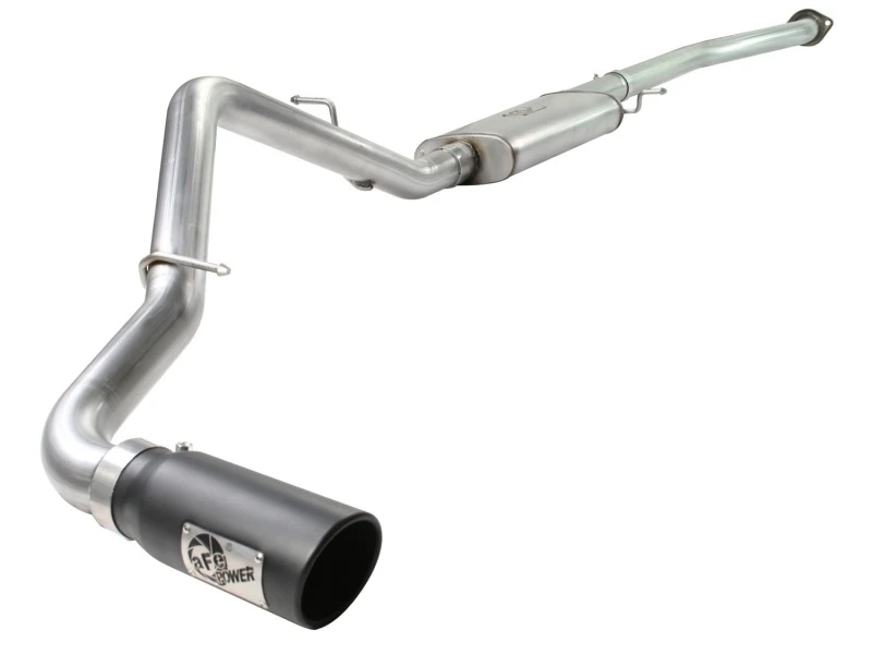 aFe MACHForce XP Auspuff SS-409 Kat-Back mit 304SS schwarzem Tip 04-07 GM Trucks 1500 V6/V8