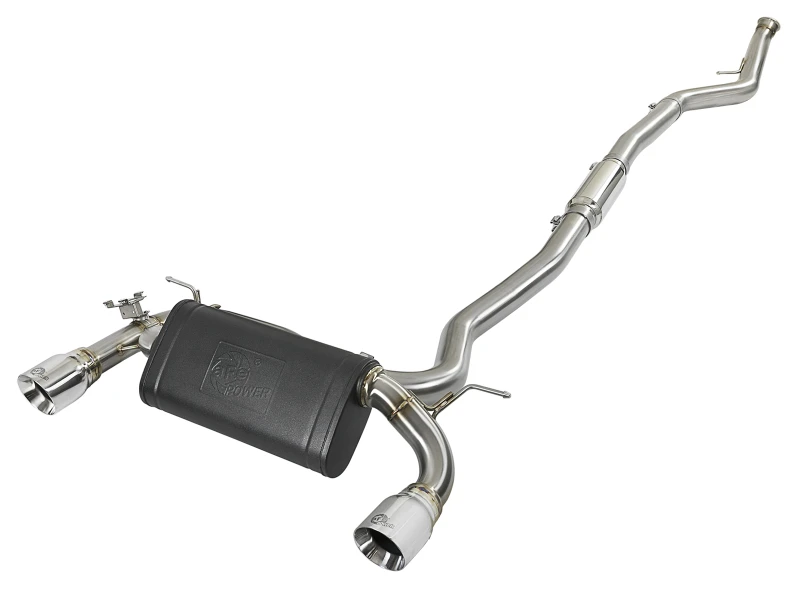 aFe MACH Force-Xp 3 Zoll 304 SS Kat-Abgasanlage mit polierten Endrohren 12-15 BMW 335i (F30) L6 3,0L (t) N55