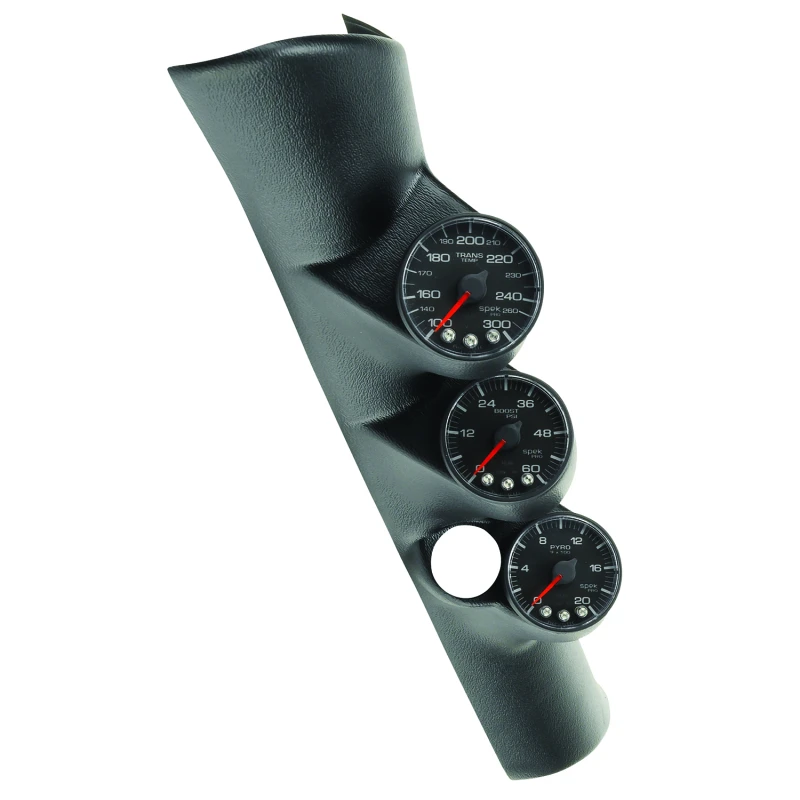 Autometer 98-02 Dodge Ram Spek-Pro Pillar Kit 0-60 PSI/0-2000F/100-300F w/ Speaker Hole