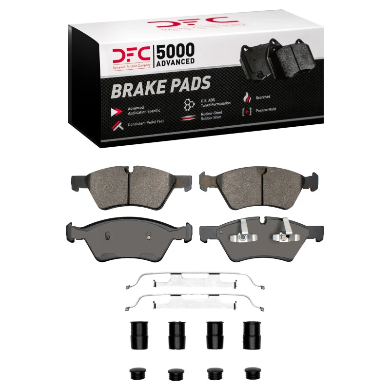 DFC 05-12 Mercedes-Benz R320 Front 5000 Advanced Low Metallic Brake Pads and Hardware Kit