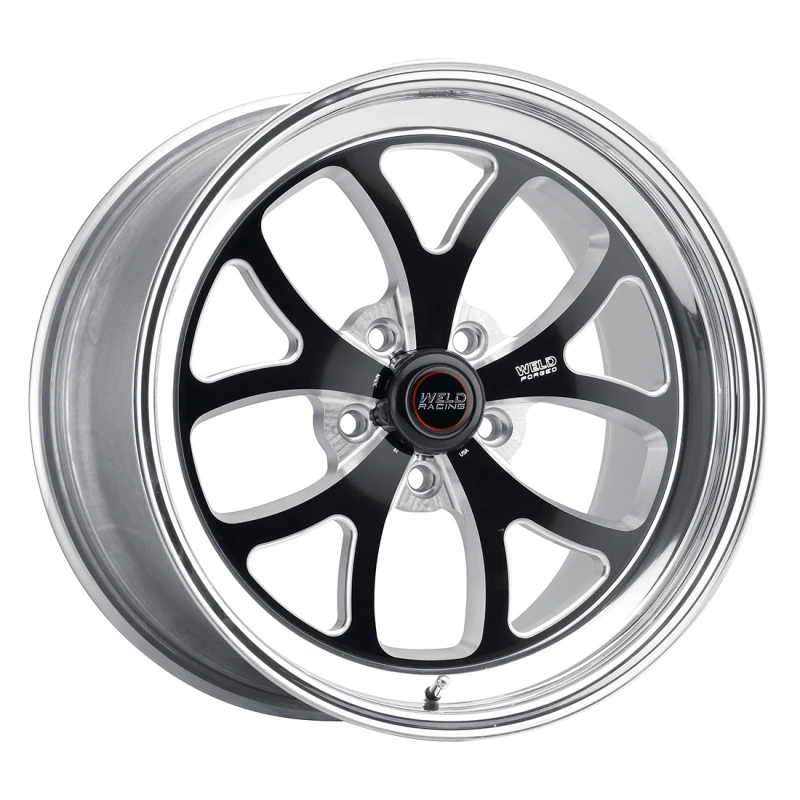 Weld S76 17x10.5 / 5x4.75 BP / 7.2in. BS Schwarzes Rad (Hoher Pad) - Nicht-Beadlock