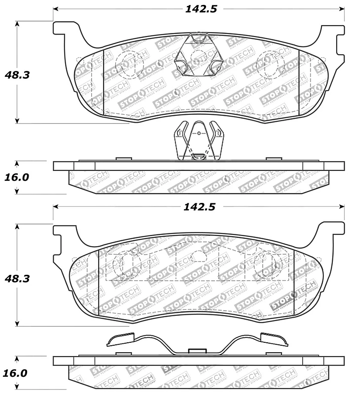 StopTech Sport Brake Pads w/Shims and Hardware - Front