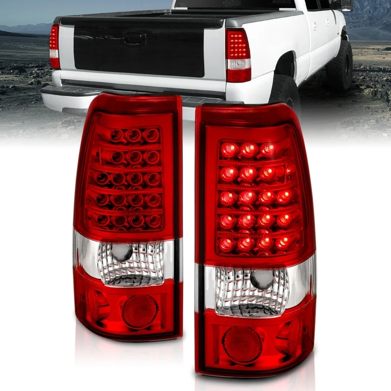 ANZO 1999-2007 Chevrolet Silverado 1500 LED-Rückleuchten Rot/Klar